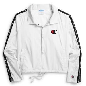Champion zipper taped cropped coach jacket